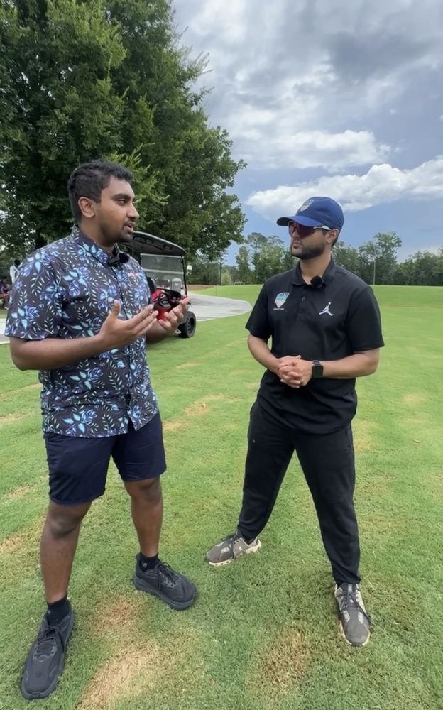 Touring a cricket sports complex with its owners